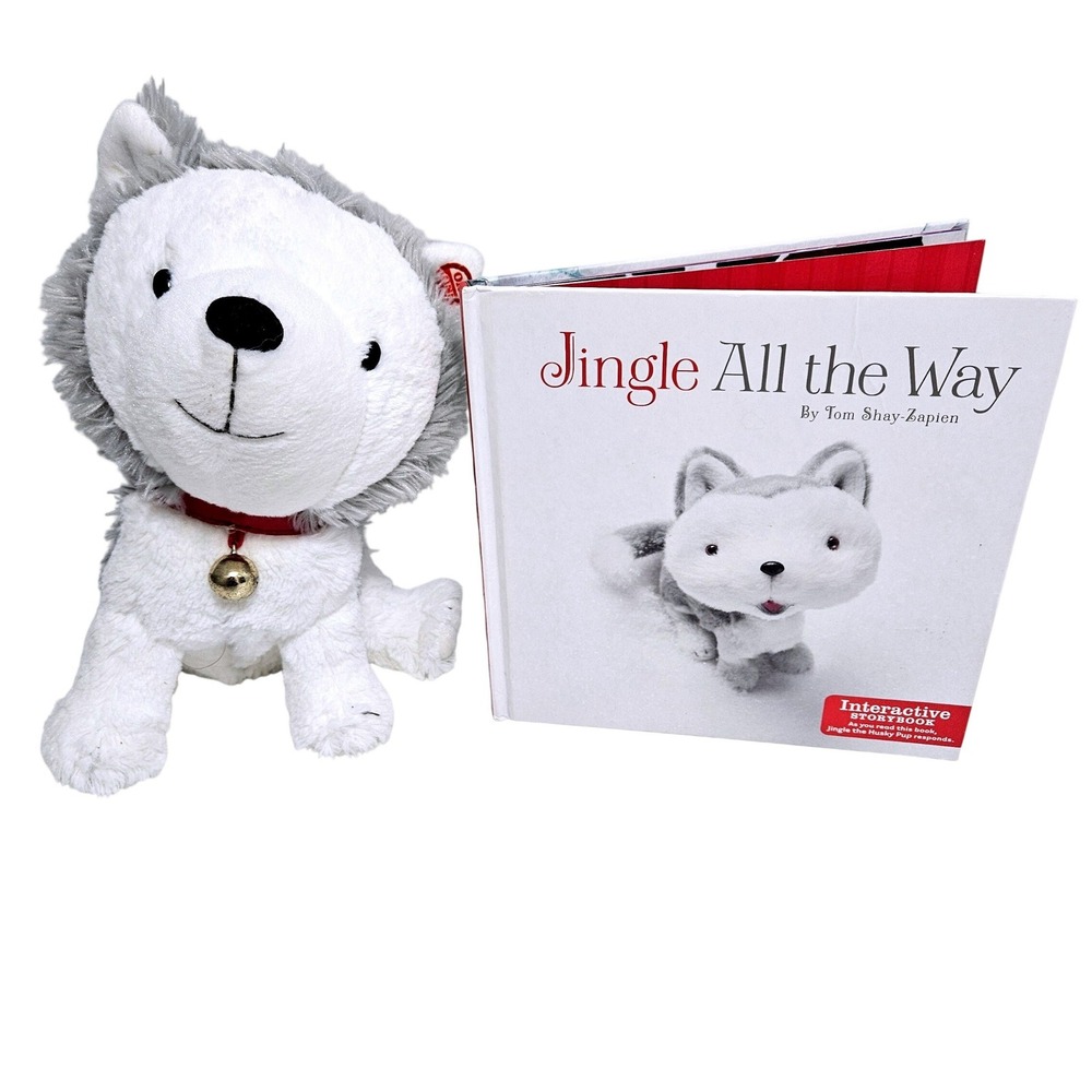 Hallmark Jingle the Husky Pup Story Buddy Plush and Book Set